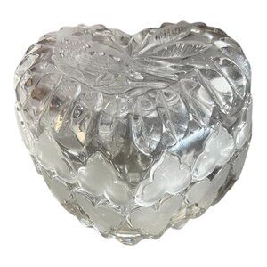 Heart-Shaped Hofbauer Byrdes Crystal Dish With Lid
